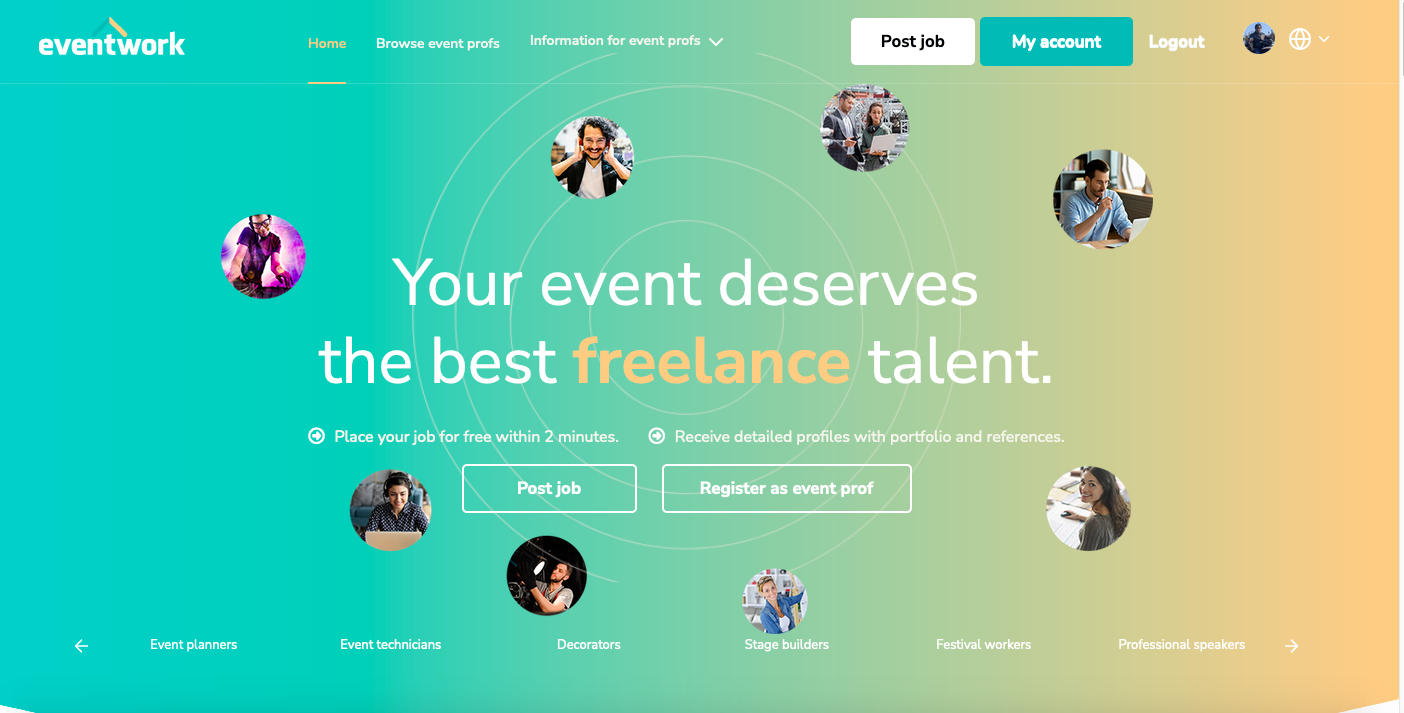 EventWork Website - Harshawardhan