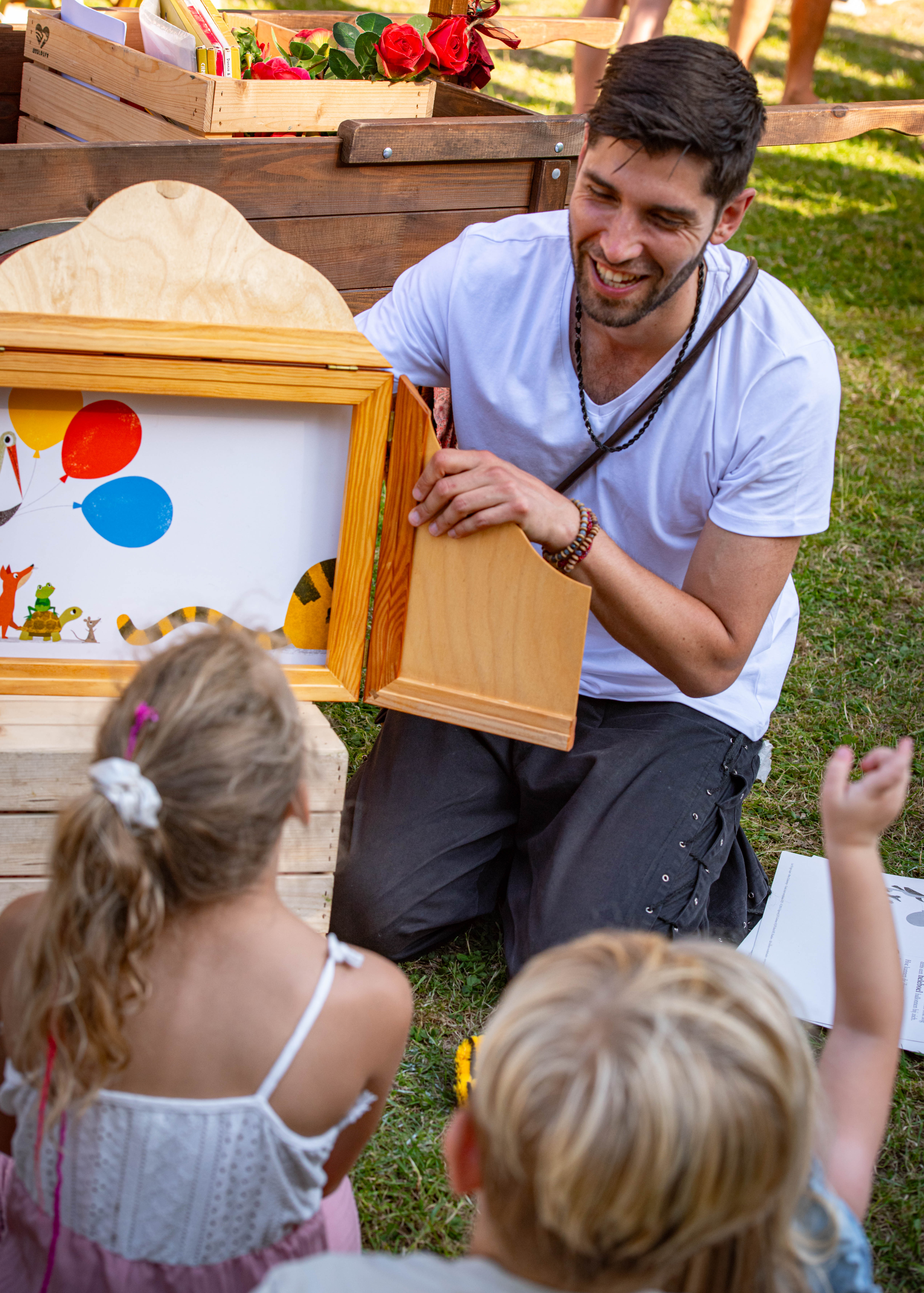 Kinderactiviteit tijdens een foodtruck festival - brittany